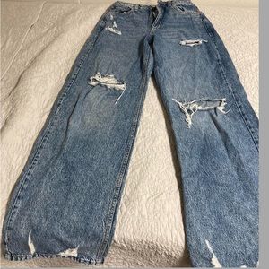 zara street wide leg jeans